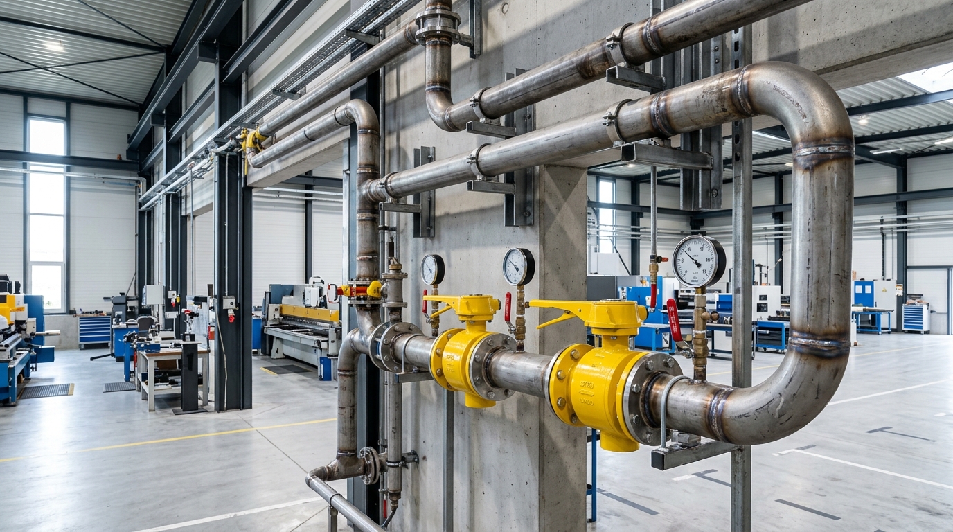 Fabrika Doğalgaz Kolon & Ana Hat Tesisatı Standartları